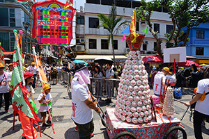 Parade during the Bun Festival, Cheung Chau, 12 May 2019