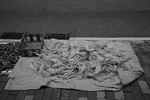 Drying goods on the street, Sheung Wan, 15 May 2019