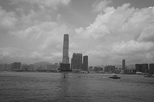 The International Commerce Centre and Victoria Harbour, 17 May 2019