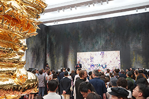 At the opening of the art exhibition 'MURAKAMI vs MURAKAMI'  in Tai Kwun, Central, 31 May 2019