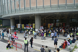 Anti-extradition bill protest, in the area outside the Legislative Council entrance, Admiralty, 4 May 2019