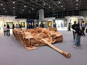 An art auction preview exhibition at the Convention and Exhibition Centre, Wanchai, 24 May 2019