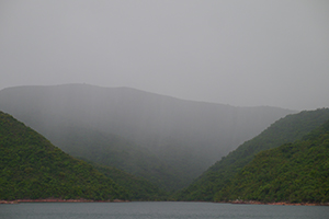 Misty view of mountains, North East New Territories, 26 May 2019