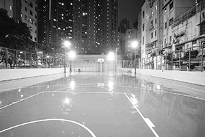 Li Sing Street Playground in rainy weather, Sheung Wan, 2 May 2019