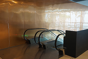 Escalators in the newly renovated Hong Kong Museum of Art, Tsim Sha Tsui, Kowloon, 9 May 2019
