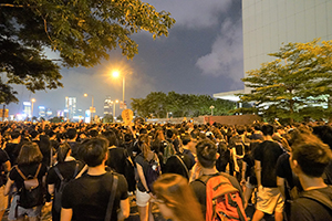 Anti-extradition bill protesters at Tim Wa Avenue, Admiralty, 16 June 2019