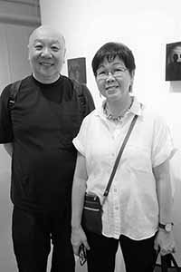 Patrick Lee and Wong Wo Bik, at the opening of an exhibition of work by Lee Ka Sing, Lumenvision, Jockey Club Creative Arts Centre, 8 June 2019