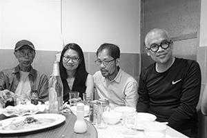 Dinner after an exhibition opening, Shek Kip Mei, 8 June 2019