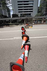 Roadblock on Gloucester Road, Wanchai, 21 June 2019