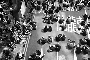 Protesters occupying Arsenal Street, Wanchai, 21 June 2019