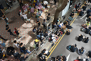 Protesters occupying Arsenal Street, Wanchai, 21 June 2019