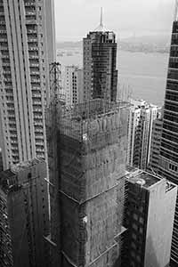 A building under construction in Sheung Wan, 24 June 2019