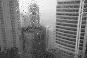 View through a window on a rainy day, Sheung Wan, 25 June 2019