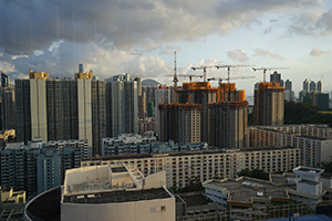 View of Pak Tin Estate from the Run Run Shaw Creative Media Centre, City University of Hong Kong, 29 June 2019
