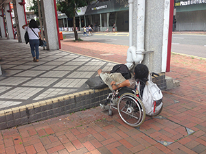 Man in a wheelchair, Sha Tin, 23 June 2019