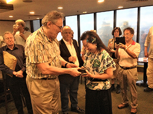 A farewell party for a long-serving staff member at the HKU Senior Common Room, K.K. Leung Building, 25 June 2019