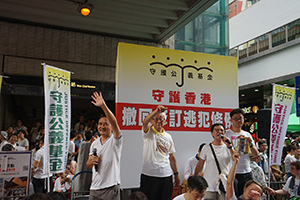 Cyd Ho in the march protesting against the proposed Extradition Bill, Wanchai, 9 June 2019