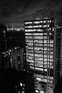 Night view of new building at 33 Des Voeux Road West, Sheung Wan, 1 June 2019