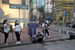 Protesters near Bank Street, Central, 12 June 2019