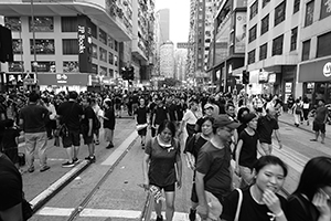 A march from Causeway Bay to Admiralty against the extradition bill, Wanchai, 16 June 2019