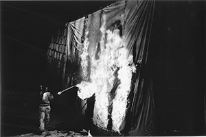 Performance by artist Cho Hyun Jae, Pound Lane, Tai Ping Shan, 20 January 2001