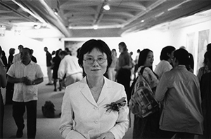 Susanna Lee, at the graduation show of the first graduates from the Fine Arts B.A. of the Hong Kong Art School, Pao Galleries, Hong Kong Arts Centre, Wanchai, 7 September 2001