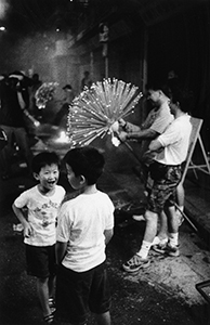 Incense sticks, Tai Hang Fire Dragon parade, Tai Hang, 22 September 2001