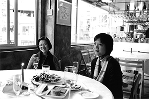 At a private party in Lau Kin-wai's restaurant Yellow Door, Central, 23 December 2001