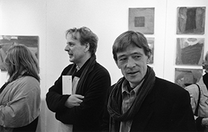 Gerard and Christan Henry at the latter's exhibition opening, John Batten Gallery, Peel Street, 29 January 2002