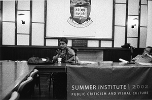 Gayatri Spivak lecturing on the topic of Gender, Convocation Room, Main Building, University of Hong Kong, 4 June 2002