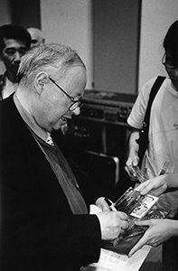 Derek Bell of Irish group The Chieftains, Hong Kong Cultural Centre, Tsim Sha Tsui, 6 June 2002