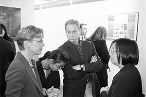 Guests at the official opening of the Asia Art Archive, Hollywood Road, 15 March 2003