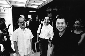 Chan Yuk-keung with Warren Leung and Almond Chu, Hong Kong Arts Centre, 22 August 2003