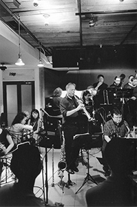 The Saturday Night Jazz Orchestra performing in the Fringe Club bar, Central, 29 June 2003