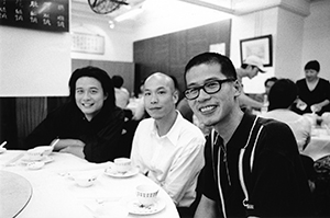 Dinner at Lin Heung Tea House, Wellington Street, Central, 22 August 2003