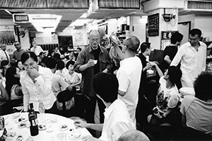 Dinner at Lin Heung Tea  House, Wellington Street, Central, 22 August 2003