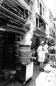 Steaming buns on the street, Cheung Chau Bun Festival, Cheung Chau, 26 May 2004