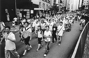 Pro-democracy march from Victoria Park to Central, 1 July 2004