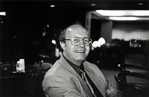 Academic Albert Koenig in the Senior Common Room, University of Hong Kong, Pokfulam, 9 September 1997