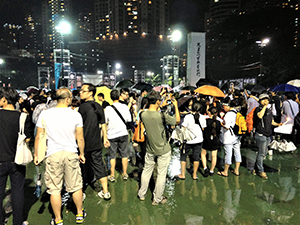 At the memorial rally in Victoria Park, 4 June 2013