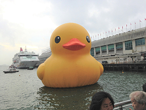 Giant rubber duck, Victoria Harbour, Tsim Sha Tsui, 9 June 2013