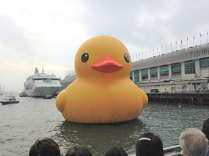 Giant rubber duck, Victoria Harbour, Tsim Sha Tsui, 9 June 2013