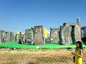 Jeremy Deller's 'Sacrilege', an Inflatable outdoor sculpture, West Kowloon, 2 June 2013