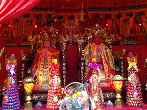 Temporary shrine installed at the Sheung Wan Cultural Square, Sheung Wan, 20 September 2013