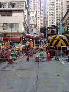 Construction, Centre Street, Sai Ying Pun, 31 October 2013