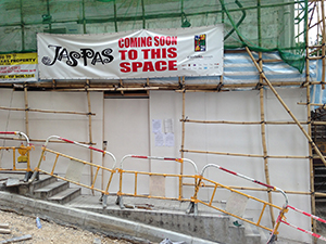 Construction on Centre Street, Sai Ying Pun, 21 November 2013