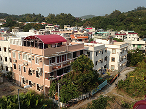 View from a village house, near Yung Shue Wan, Lamma Island, 29 December 2013
