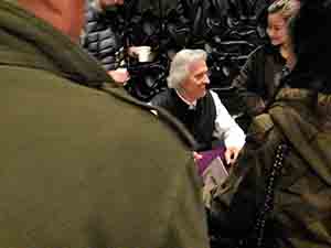 Jazz musician John McLaughlin signing autographs at the Cultural Centre, Tsim Sha Tsui, 14 March 2014
