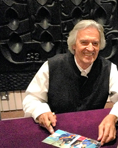 Jazz musician John McLaughlin signing autographs at the Cultural Centre, Tsim Sha Tsui, 14 March 2014