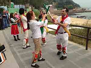 Morris dancers at Mui Wo, 16 March 2014